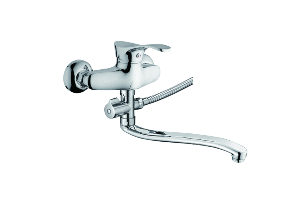 Изображение товара Смеситель для ванны D-lin D140405 с душевой лейкой однорычажный цвет хром