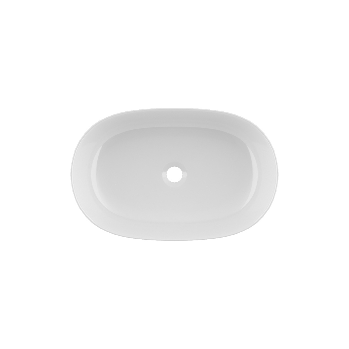 Изображение товара Раковина накладная IDDIS Ray Белый 55.5х14 см, овальная, без перелива