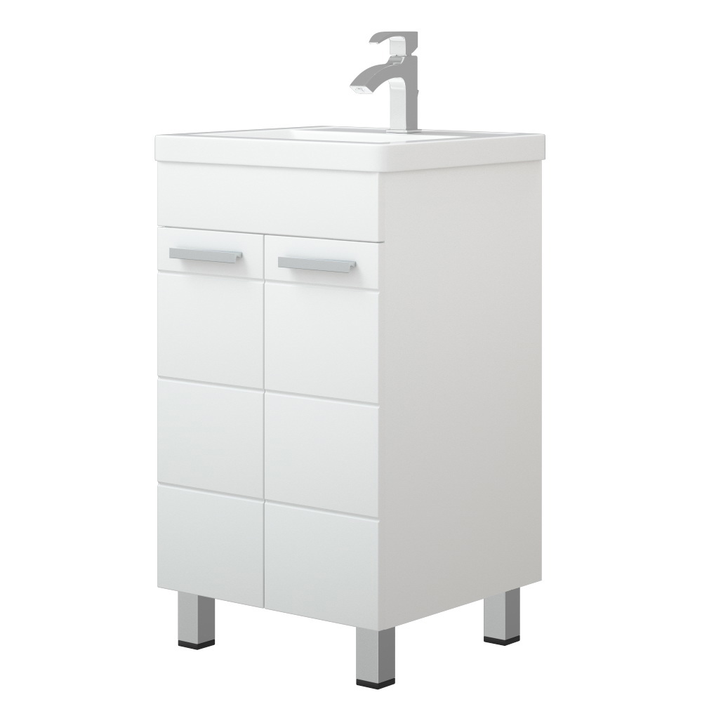 Изображение товара Тумба под раковину COROZO Денвер 50 см белая напольная мебель для ванной