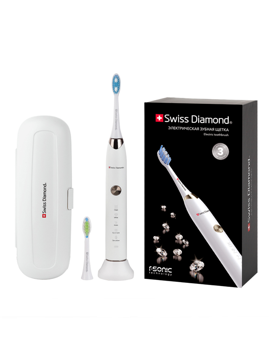 Изображение товара Электрическая зубная щётка Swiss diamond SD-TB 001 с 5 режимами и технологией R-Sonic