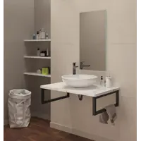 Изображение товара Столешница для ванной Leman 6.ST1000.MRB.12.3 100x50 см белая МДФ