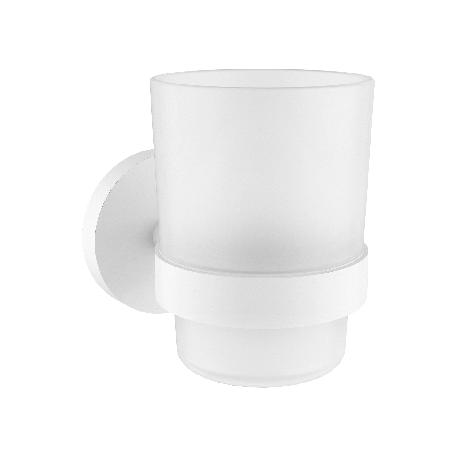 Изображение товара Стакан для зубных щеток Wellsee 182510000 из матового стекла белого цвета