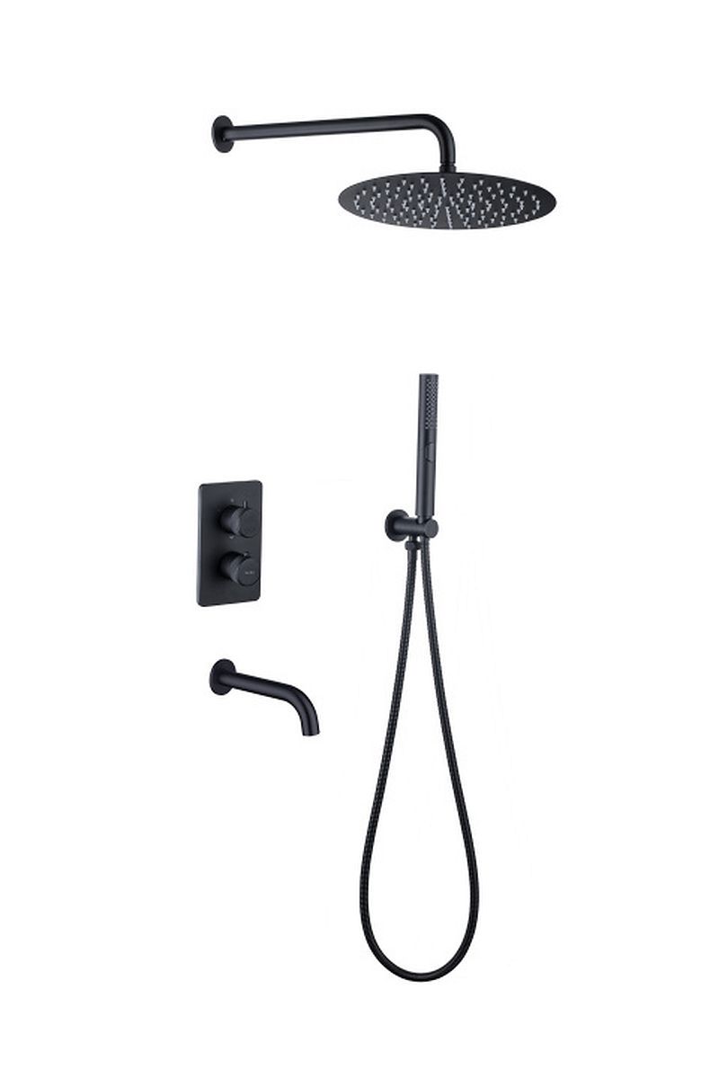 Изображение товара Душевая стойка allen brau 00265389 со смесителем 1 режим цвет Черный