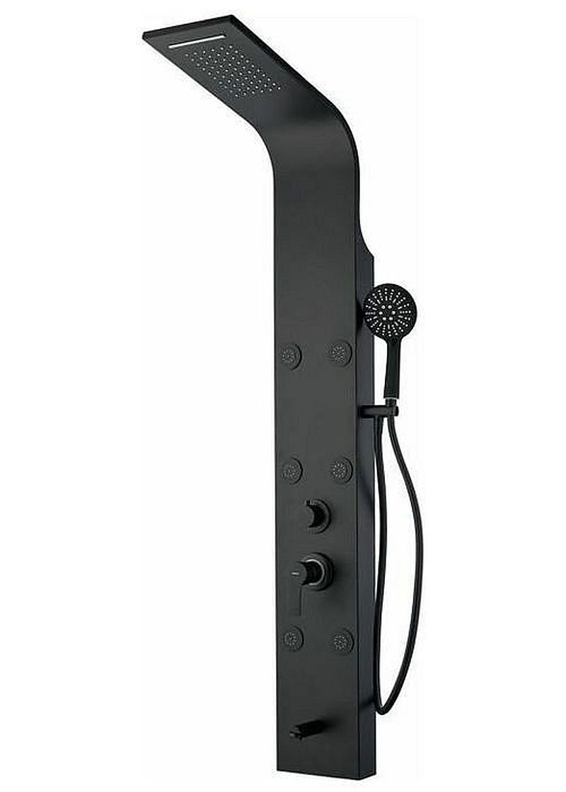 Изображение товара Душевая стойка Aquanet 00237440 со смесителем 1 режим цвет Черный