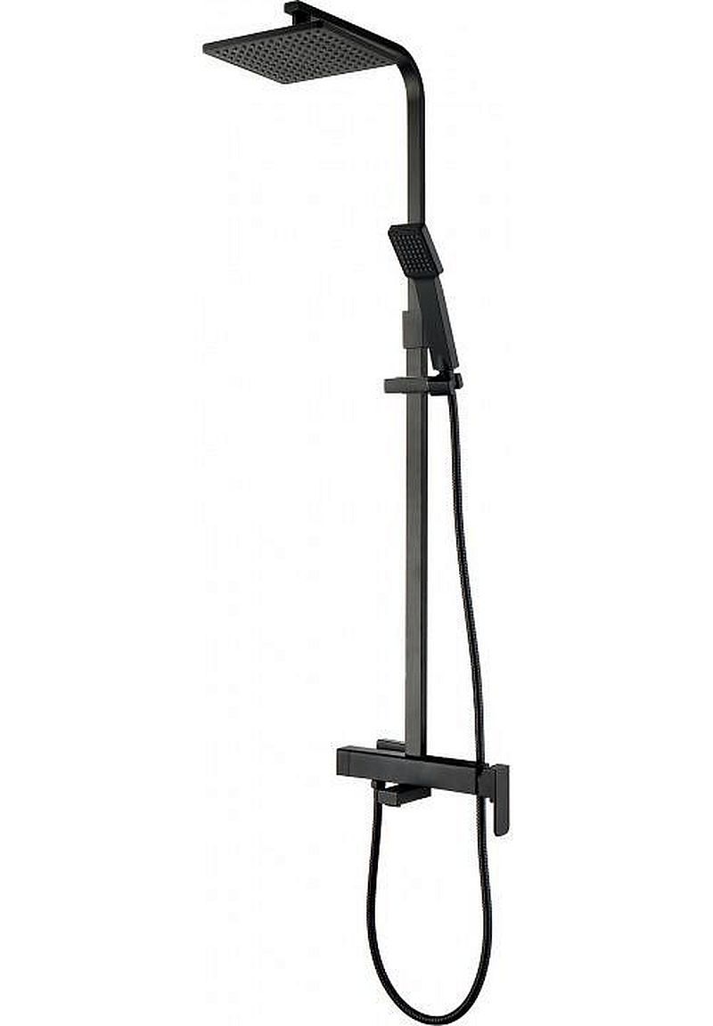 Изображение товара Душевая стойка Aquanet 00243327 со смесителем 1 режим цвет Черный