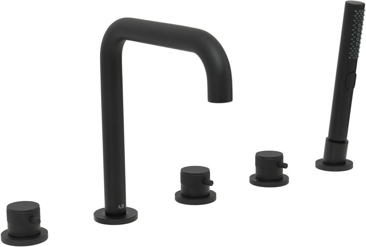 Изображение товара Смеситель для ванны Allen Brau 00265368 двухвентильный с душевой лейкой цвет черный