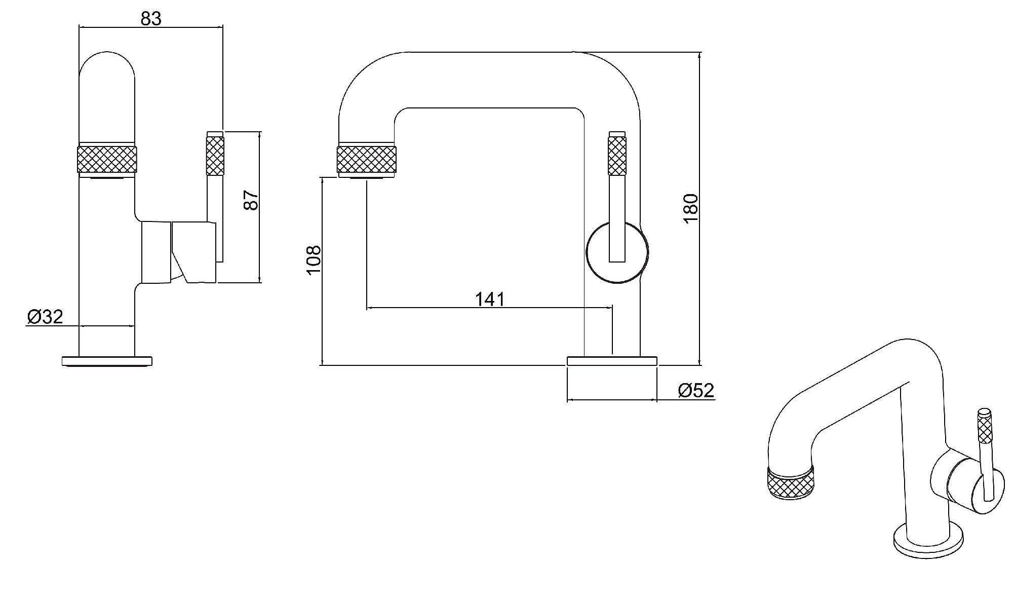 Изображение товара Смеситель для раковины Allen Brau 00280695 однорычажный цвет хром