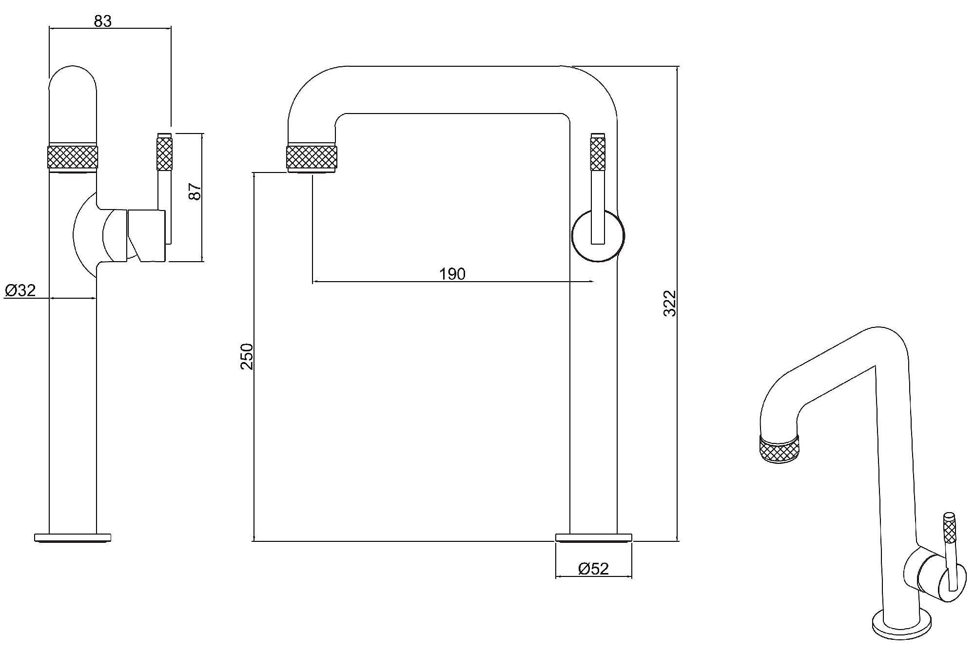 Изображение товара Смеситель для раковины Allen Brau 00280696 высокий однорычажный хром Германия