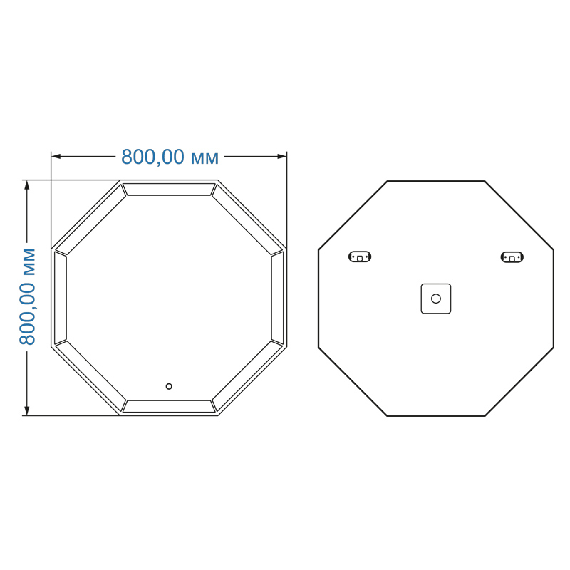Изображение товара Зеркало для ванной Azario CS00063643 с подсветкой 80x80см