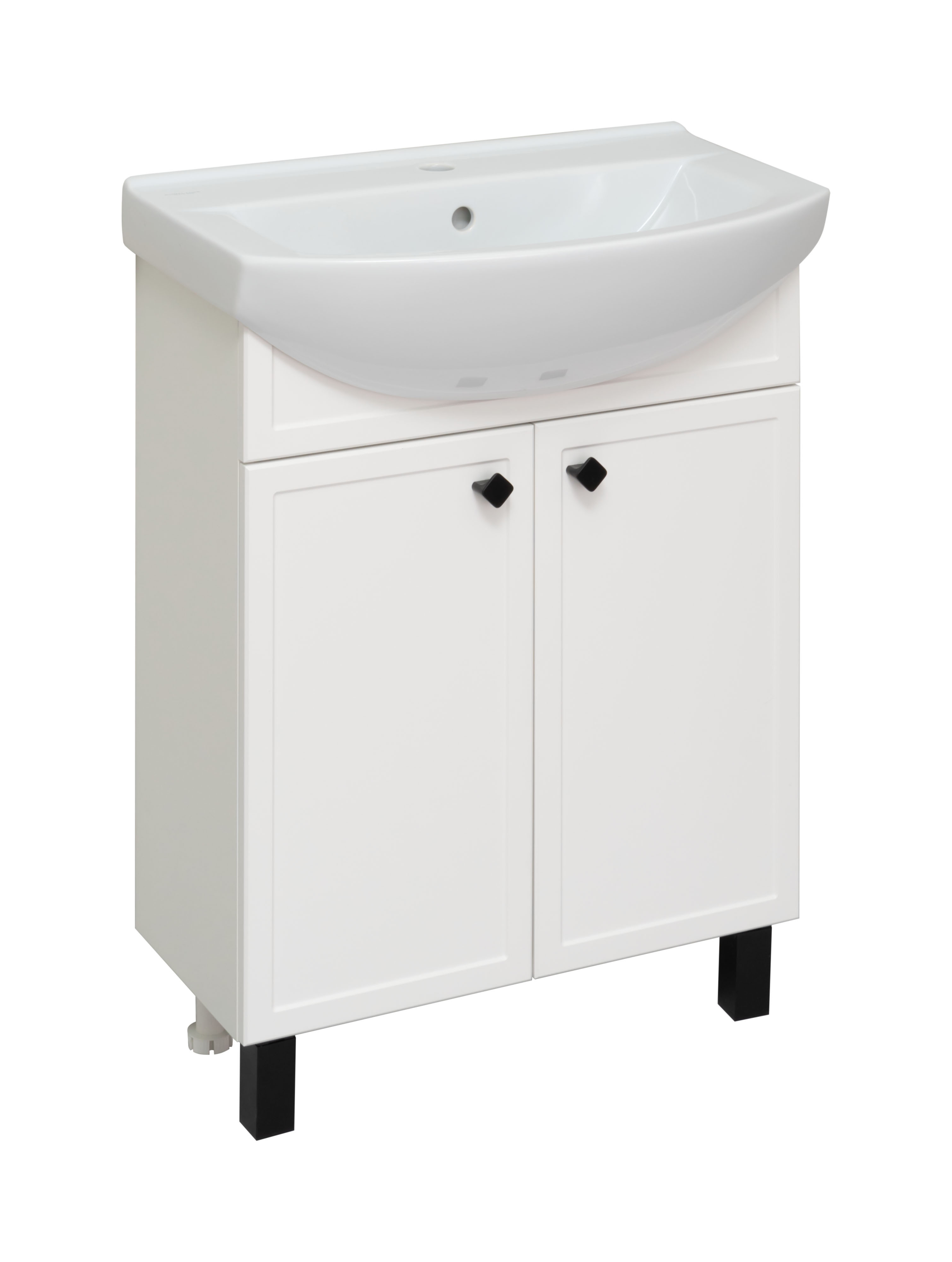 Изображение товара Тумба под раковину Runo Римини 65 см напольная белая стиль прованс