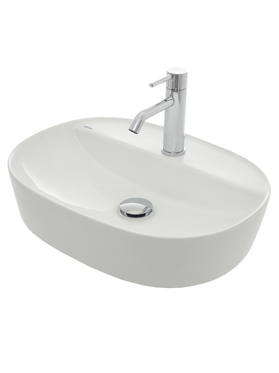 Изображение товара Раковина мебельная AQUAME AQM5002 Белая глянцевая для встроенного монтажа