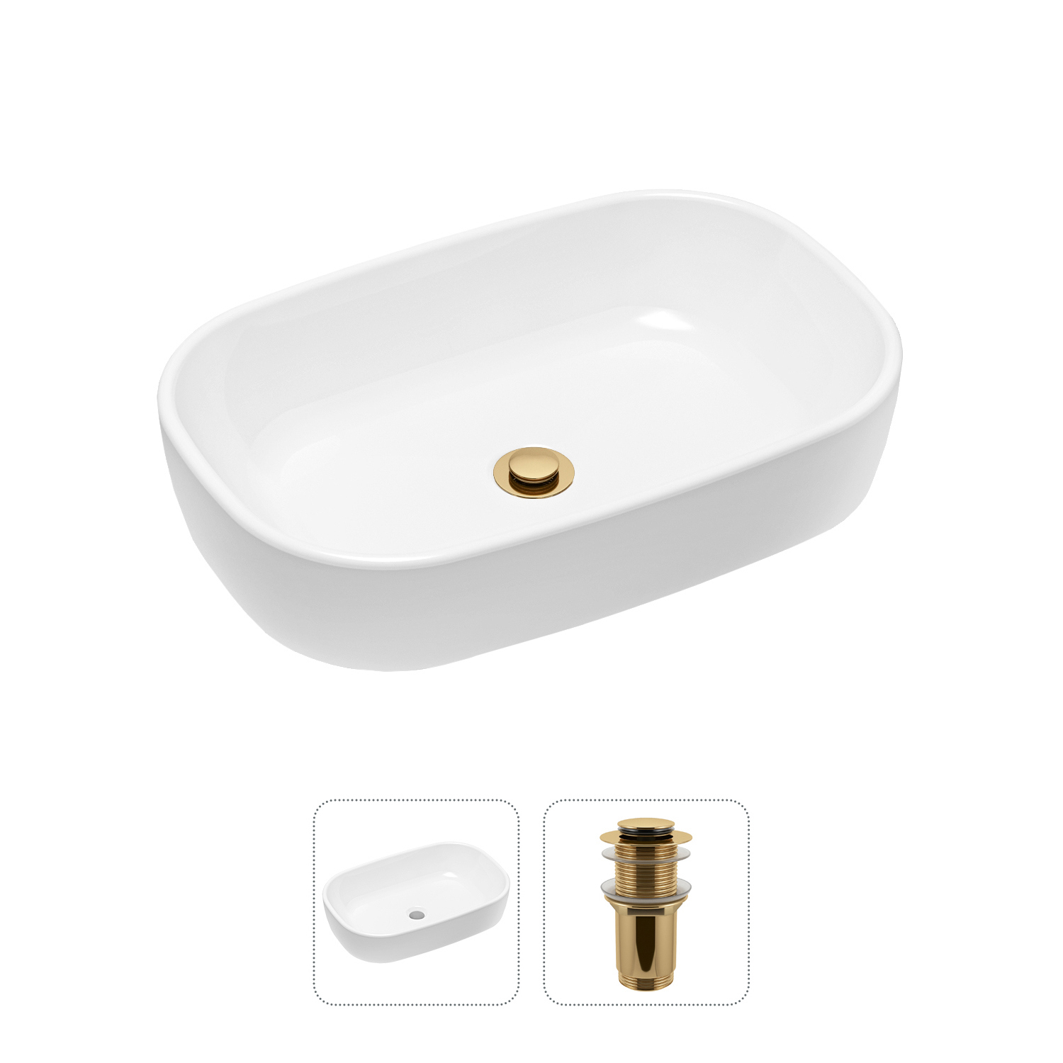 Изображение товара Раковина накладная Lavinia boho bathroom sink 21520792 54см цвет золото