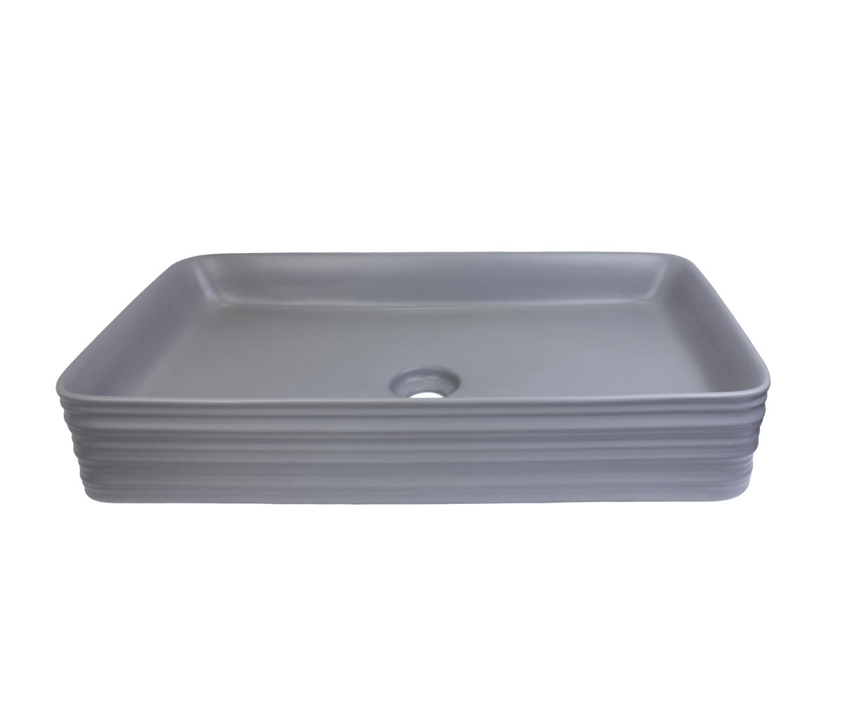 Изображение товара Раковина накладная Bronze de luxe керамические раковины Накладная раковина TREND цвет матовый серый 66.5см цвет серый