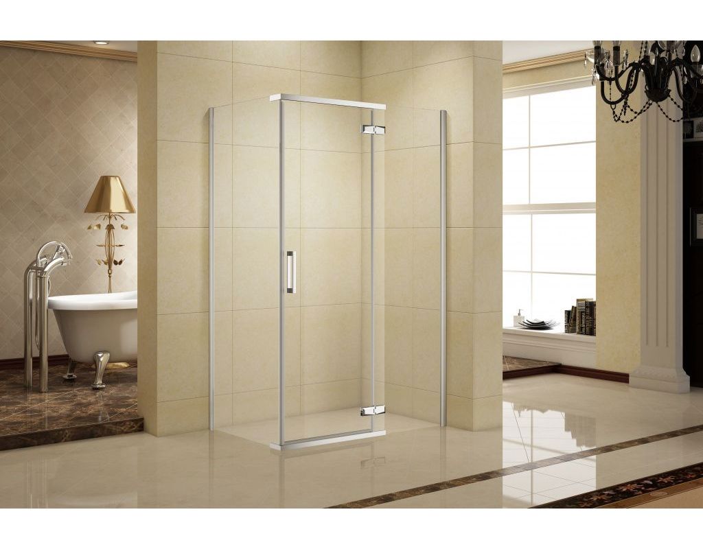 Изображение товара Душевой уголок Aquanet 00243627 прямоугольник 120.5x80.5см хромированный профиль эффект стекла прозрачный