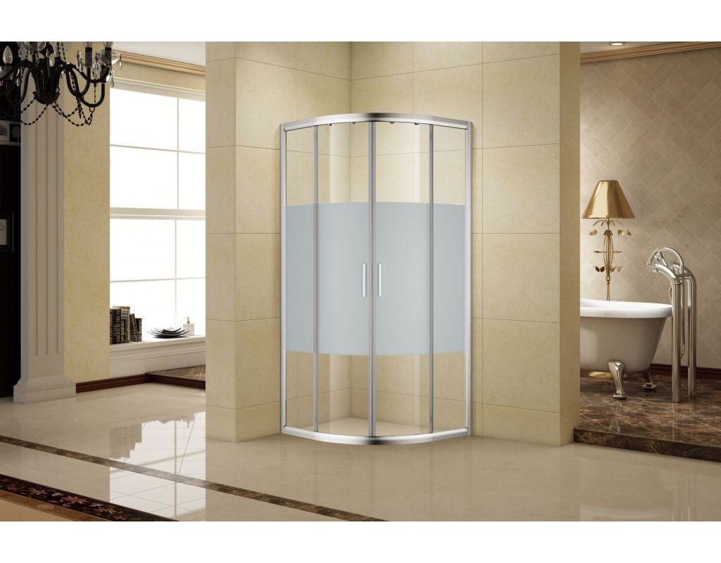 Изображение товара Душевой уголок Aquanet Practic 90x90 см 1/4 круга раздвижной с матовым стеклом