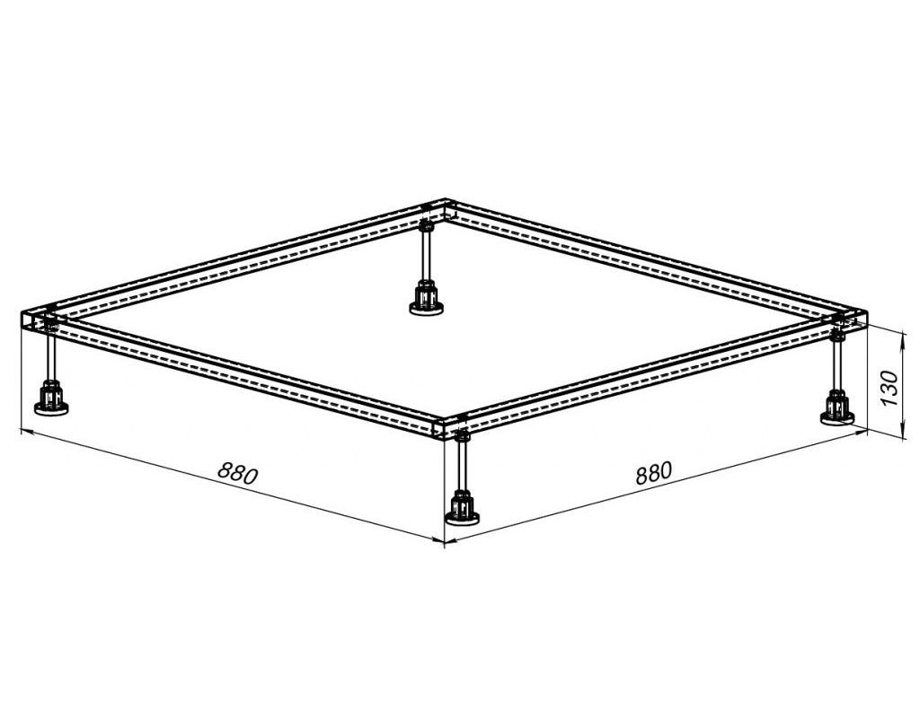Изображение товара Каркас для поддона Aquanet 88x88