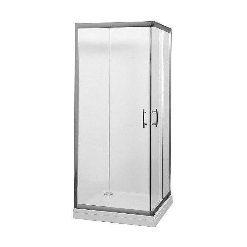 Изображение товара Душевой уголок Aquanet Alfa Cube 90x90 см с раздвижными дверями и прозрачным стеклом