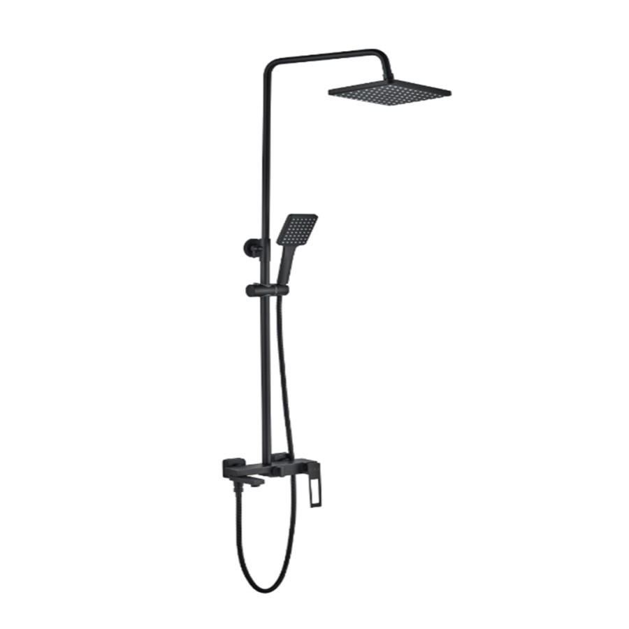 Изображение товара Душевая система HAIBA HB24817-7 с четырьмя режимами, черный цвет