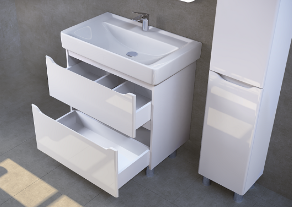 Изображение товара Раковина накладная Jorno Briz 81 см цвет белый 1.WH30.2.084