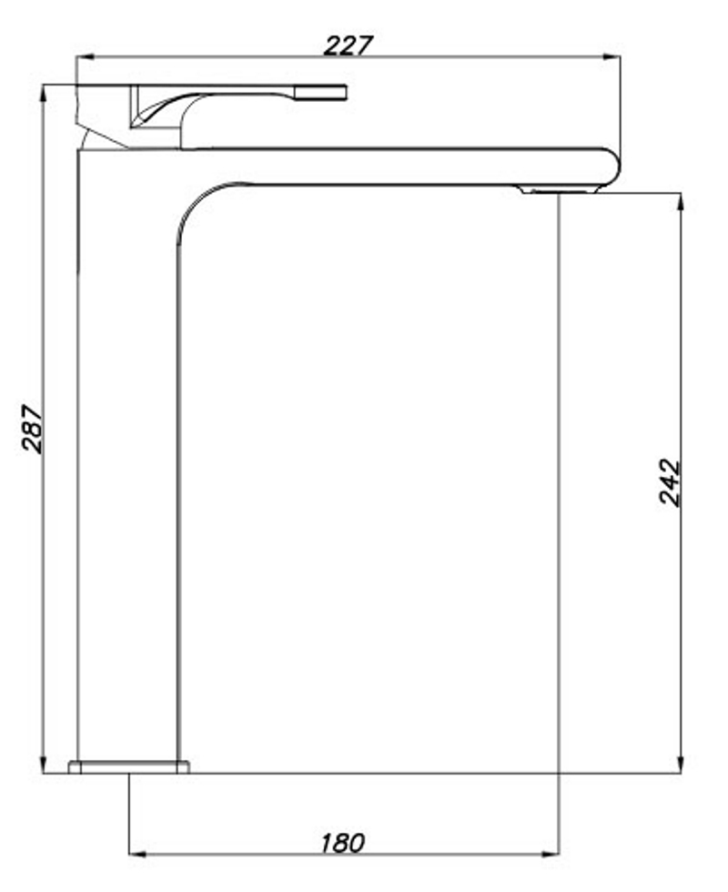 Изображение товара Смеситель AZARIO DELANO для раковины с высоким изливом