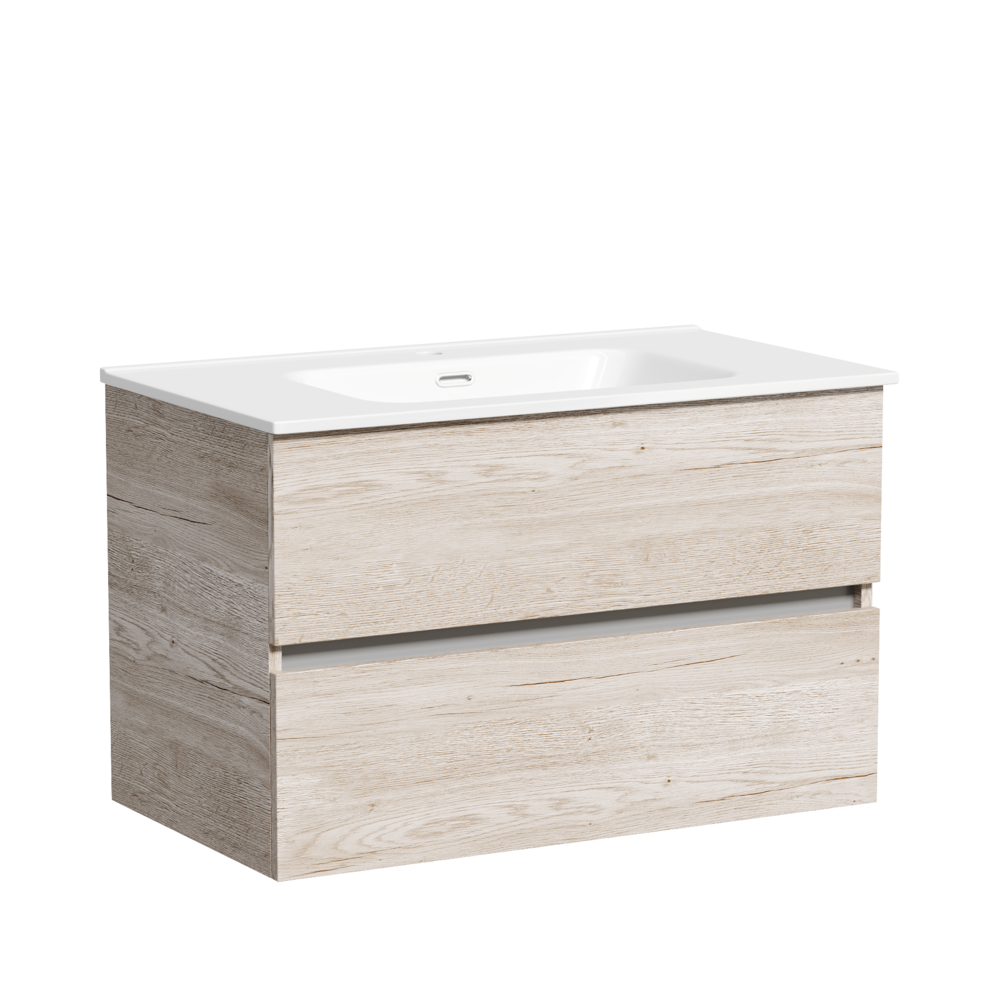 Изображение товара Тумба под раковину подвесная Sancos UR80EG 79см цвет дуб