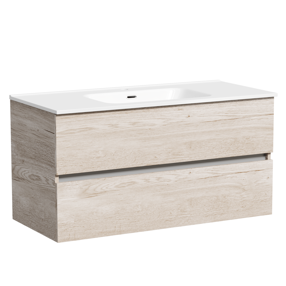 Изображение товара Тумба под раковину SANCOS UR100EG 99см дуб подвесная с двумя ящиками