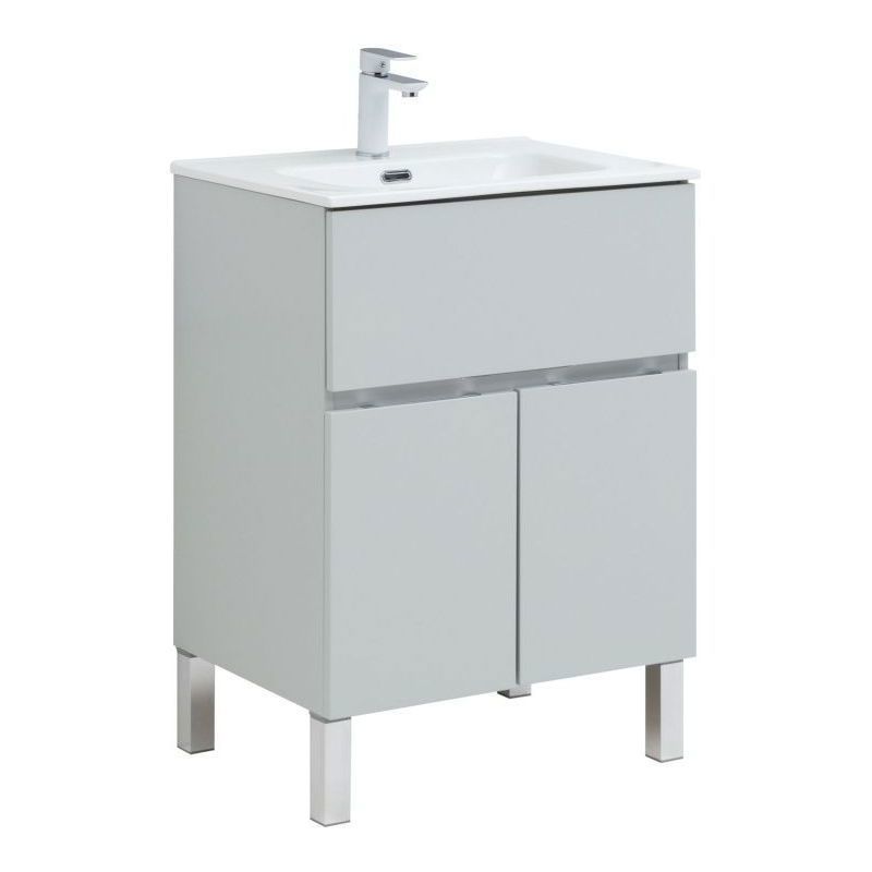 Изображение товара Тумба под раковину напольная Aquanet Алвита New 60 см серый 00277548