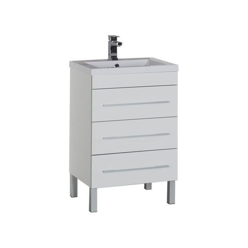 Изображение товара Тумба под раковину Aquanet Верона 57 см белая напольная с 3 ящиками