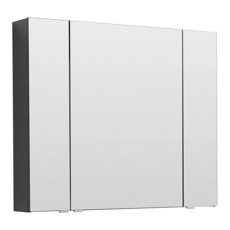 Изображение товара Зеркальный шкаф для ванной комнаты Aquanet Алвита 100x85 см серый антрацит