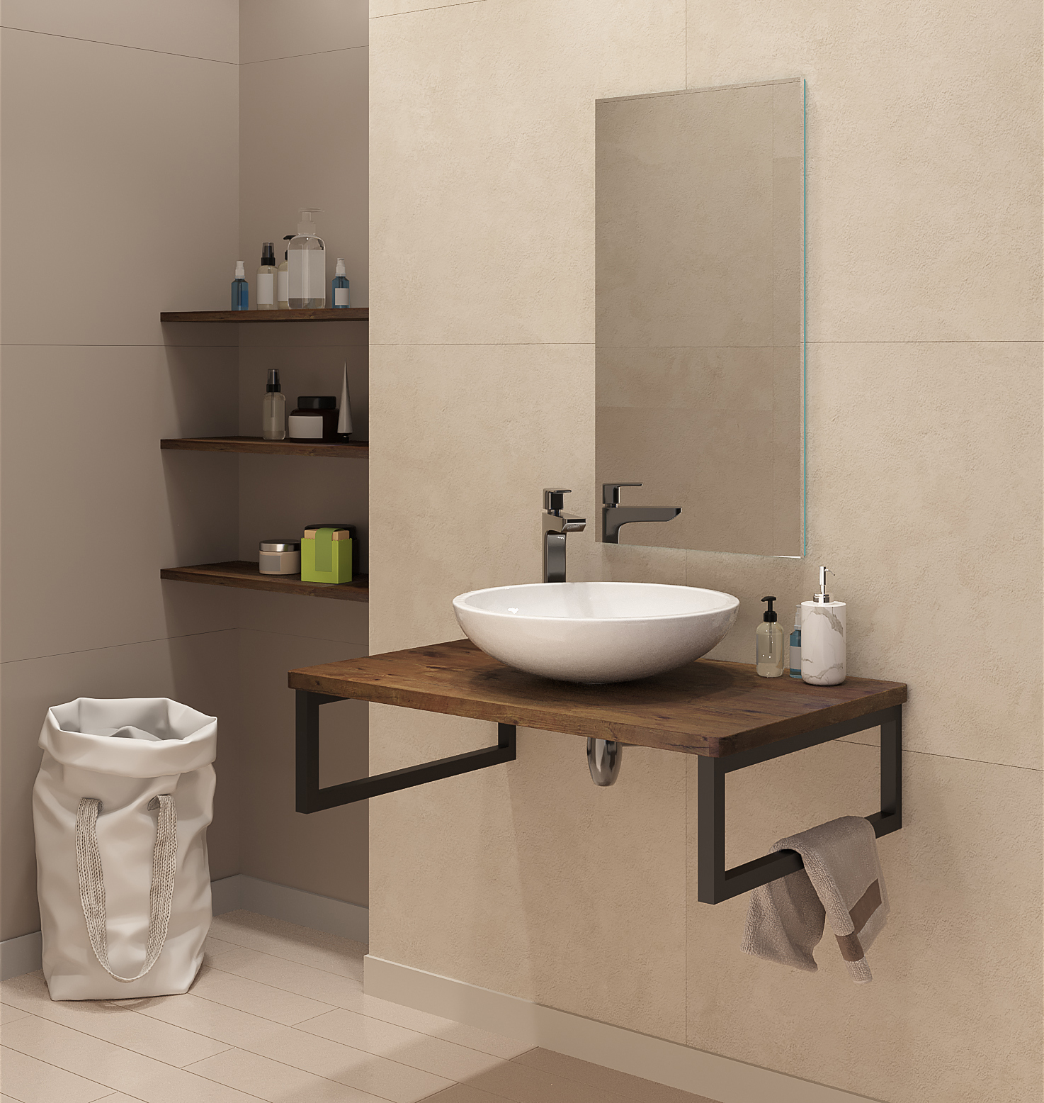 Изображение товара Столешница в ванную Leman 6.ST1000.DERL.10.03 50x50см МДФ цвет коричневый Изображение товара Столешница в ванную Leman 6.ST1000.DERL.10.03 50x50см МДФ цвет коричневый