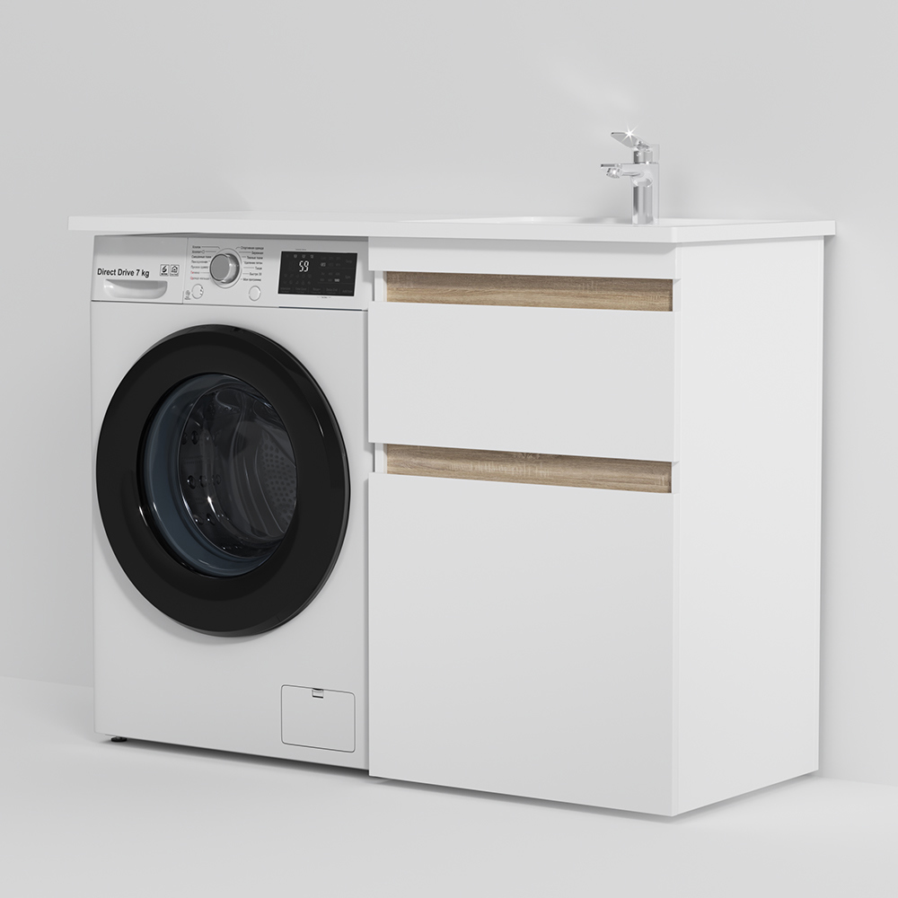Изображение товара Тумба под накладную раковину AM.PM X-joy 60 см с раковиной и стиральной машиной