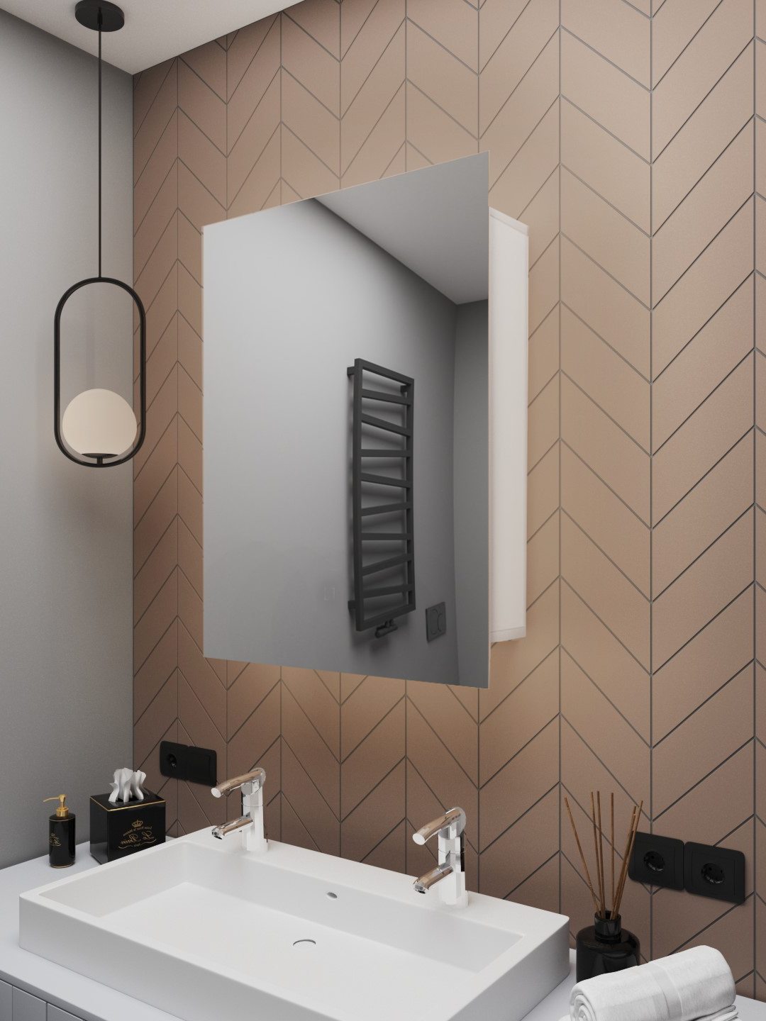 Изображение товара Шкаф зеркальный подвесной Alias sh8060l 50x70см цвет белый