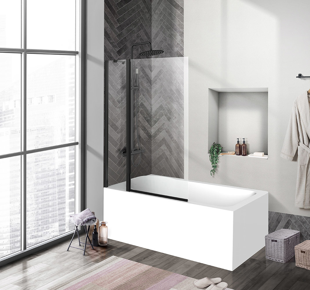 Изображение товара Ширма на ванну belbagno UNO-V-11-100/150-C-NERO 100x150см Изображение товара Ширма на ванну belbagno UNO-V-11-100/150-C-NERO 100x150см