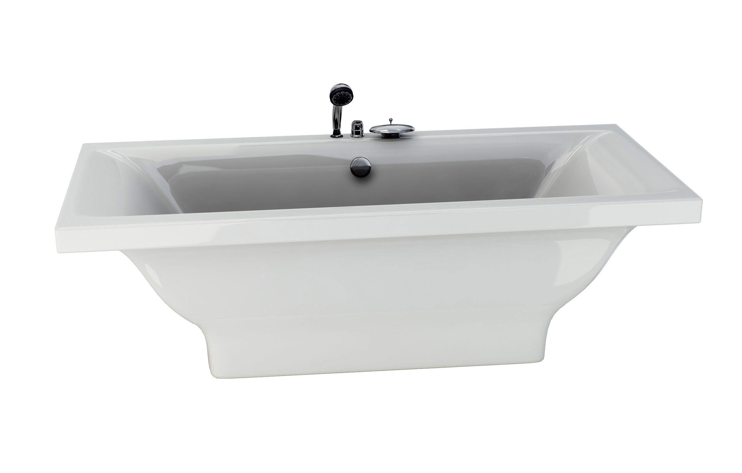 Изображение товара Отдельностоящая ванна ФЭМА СТИЛЬ АЙСБЕРГ 180x80 см искусственный камень белая
