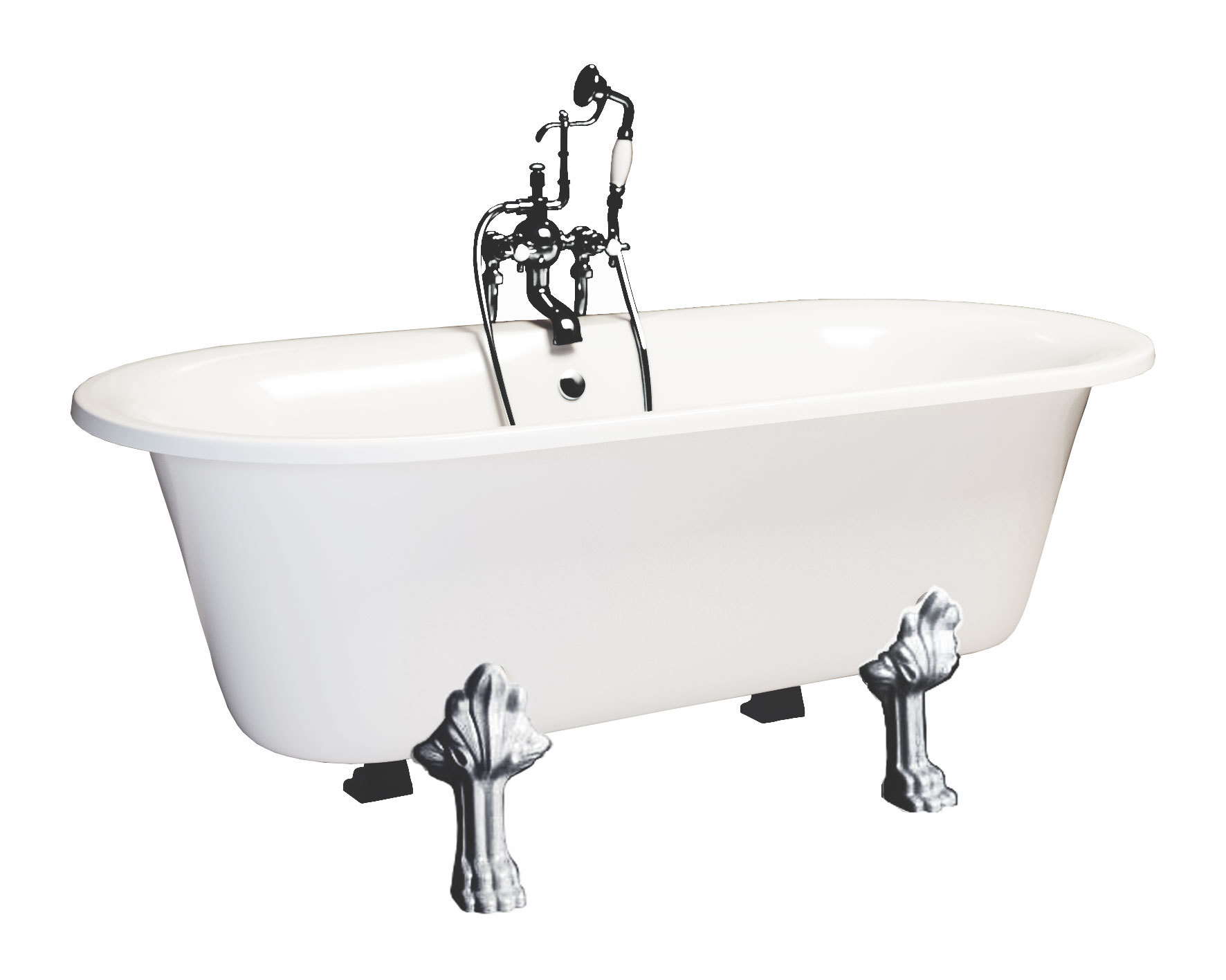 Изображение товара Отдельностоящая ванна ФЭМА СТИЛЬ ФЕРРАРА ОП.хром литьевой мрамор 171x82см