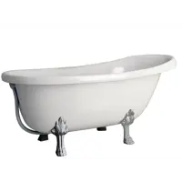 Изображение товара Отдельностоящая ванна ФЭМА СТИЛЬ САЛЕРНО ОП.хром литьевой мрамор 168x80см