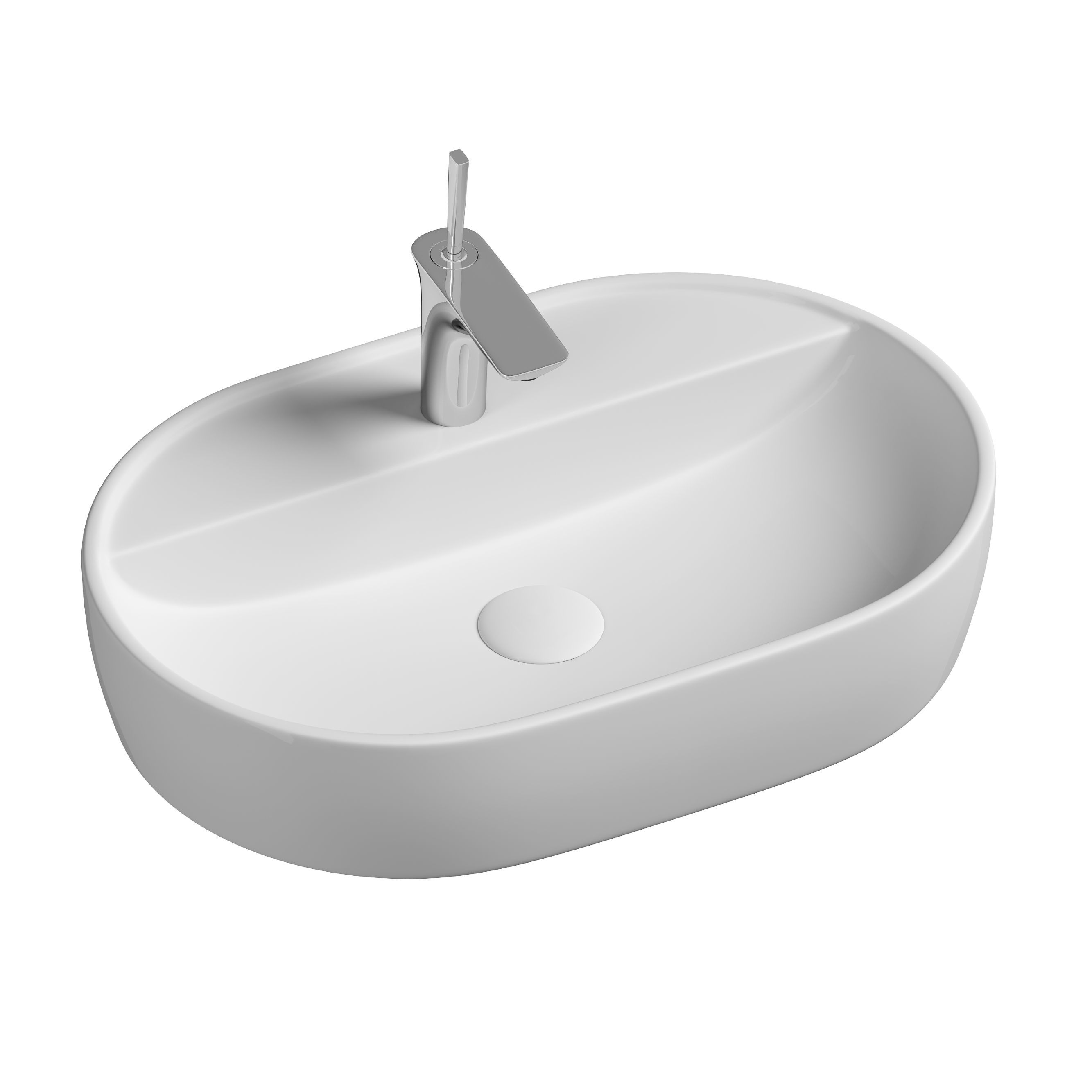 Изображение товара Раковина накладная Ceramicanova element CN6035 60см цвет белый
