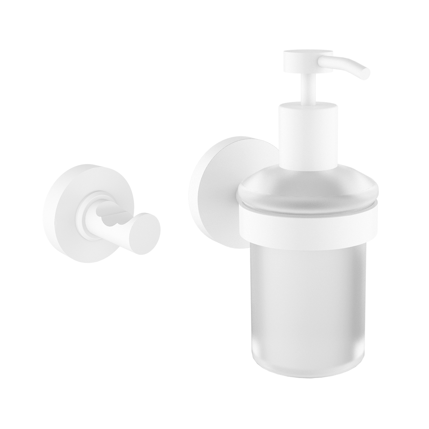 Изображение товара Набор аксессуаров для ванной Wellsee Finishing Touch с дозатором и крючком