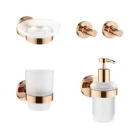 Изображение товара Набор аксессуаров для ванной Wellsee Finishing Touch 5 в 1 Розовое золото