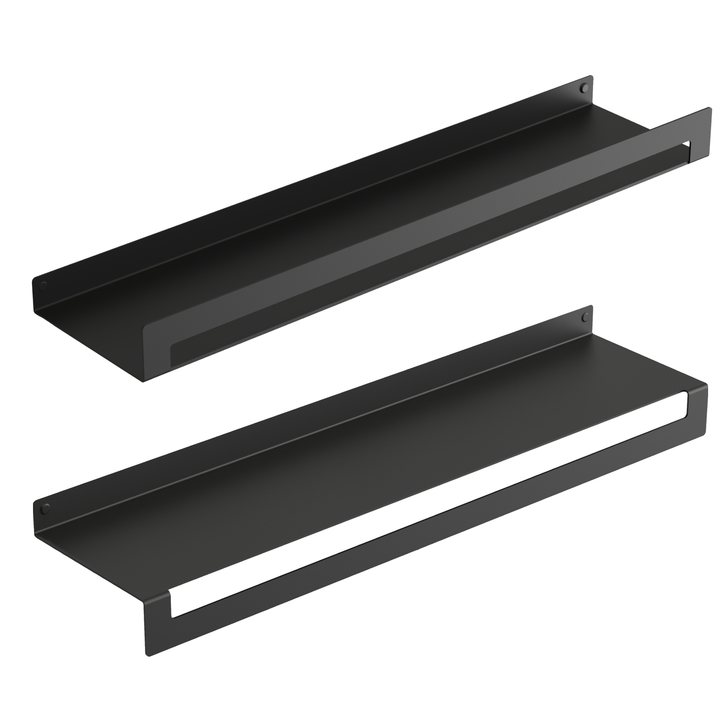 Изображение товара Полка для ванной Граф Держалкин H1-duo-ч 45x14см цвет черный матовый