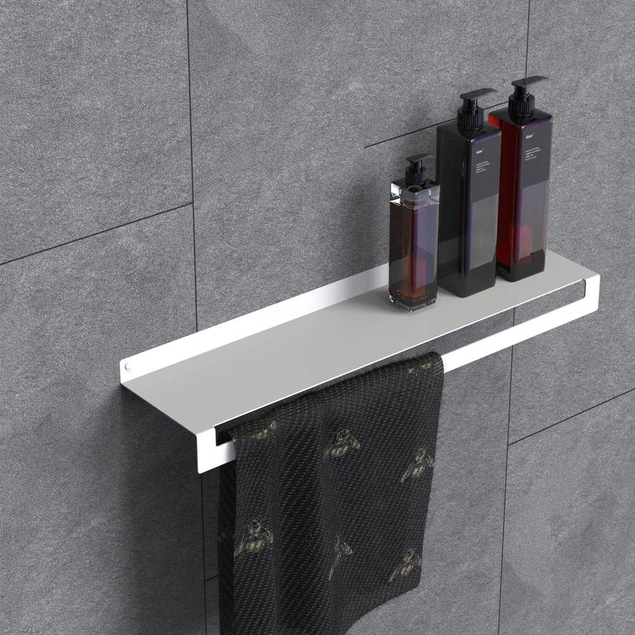 Изображение товара Полка для ванной Граф Держалкин H1-pol-б 52x14см цвет белый матовый