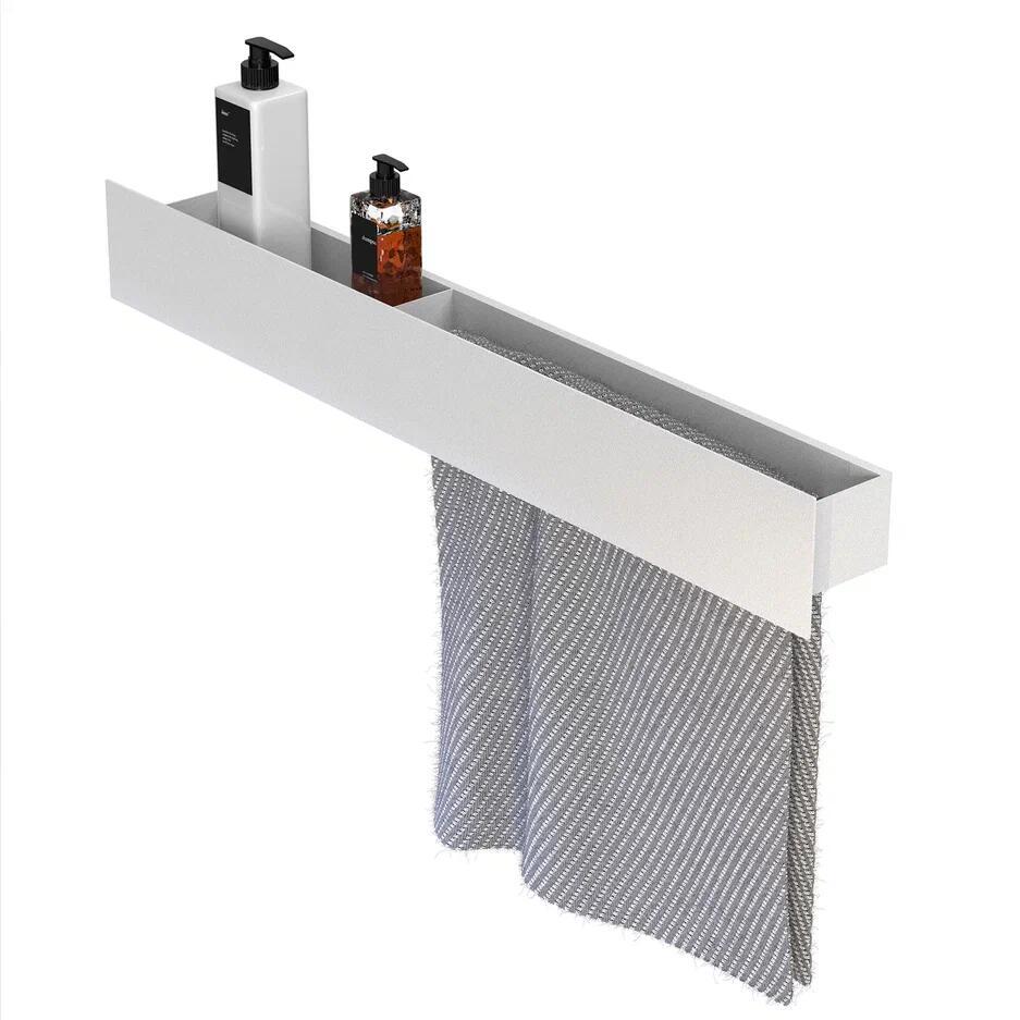 Изображение товара Полка для ванной Flow Skyline Double Fl-sky-d70пр-б 76x15см цвет белый матовый