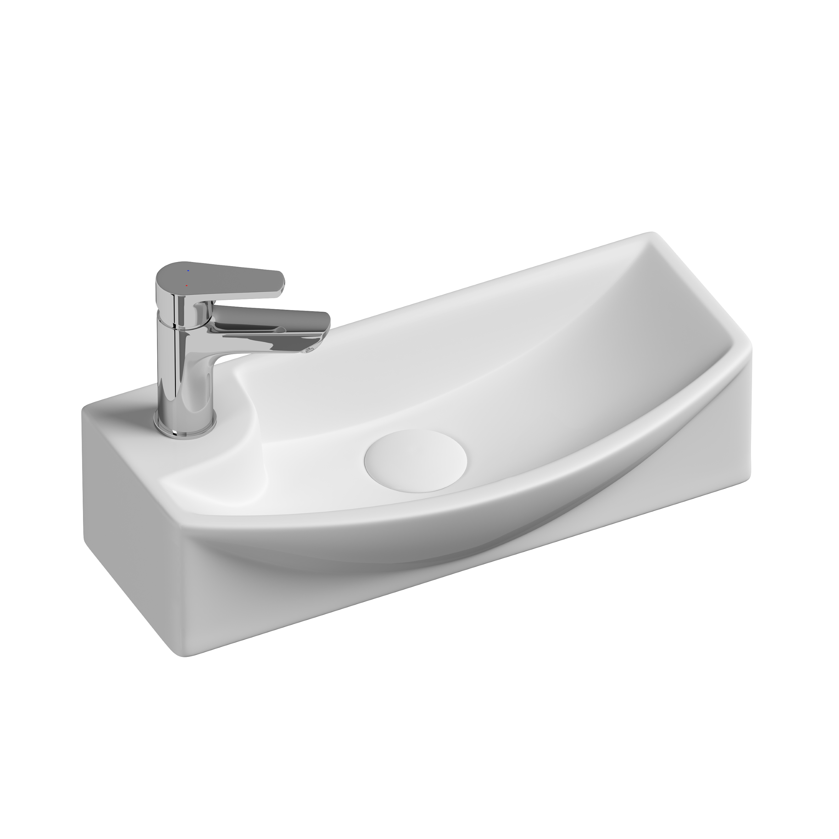 Изображение товара Раковина подвесная Ceramicanova element CN6038R 45.5см цвет белый Изображение товара Раковина подвесная Ceramicanova element CN6038R 45.5см цвет белый