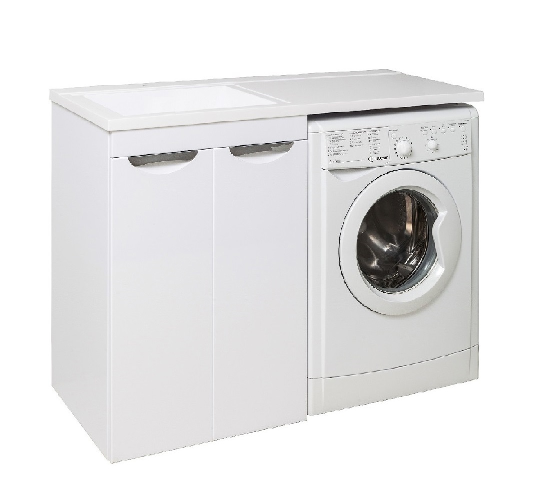 Изображение товара Тумба с раковиной RUNO Лира 60 см с умывальником Gamma 120 стильное решение для ванной