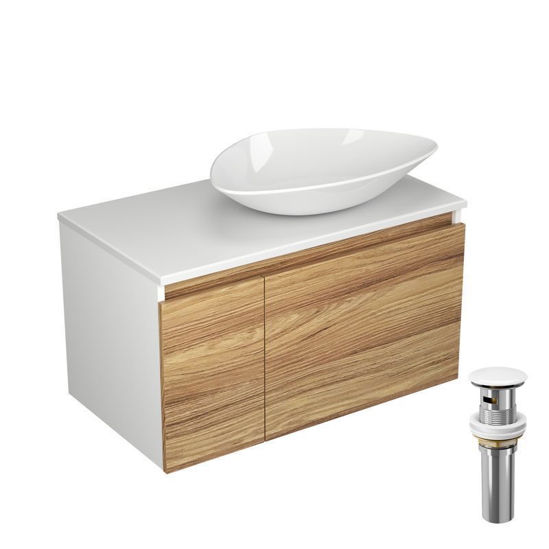 Изображение товара Тумба под раковину Bauedge BD0492 80см с раковиной из санфарфора