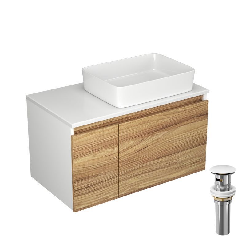 Изображение товара Тумба под накладную раковину Bau Dream Blackwood 80 см белый корпус дуб Blackwood