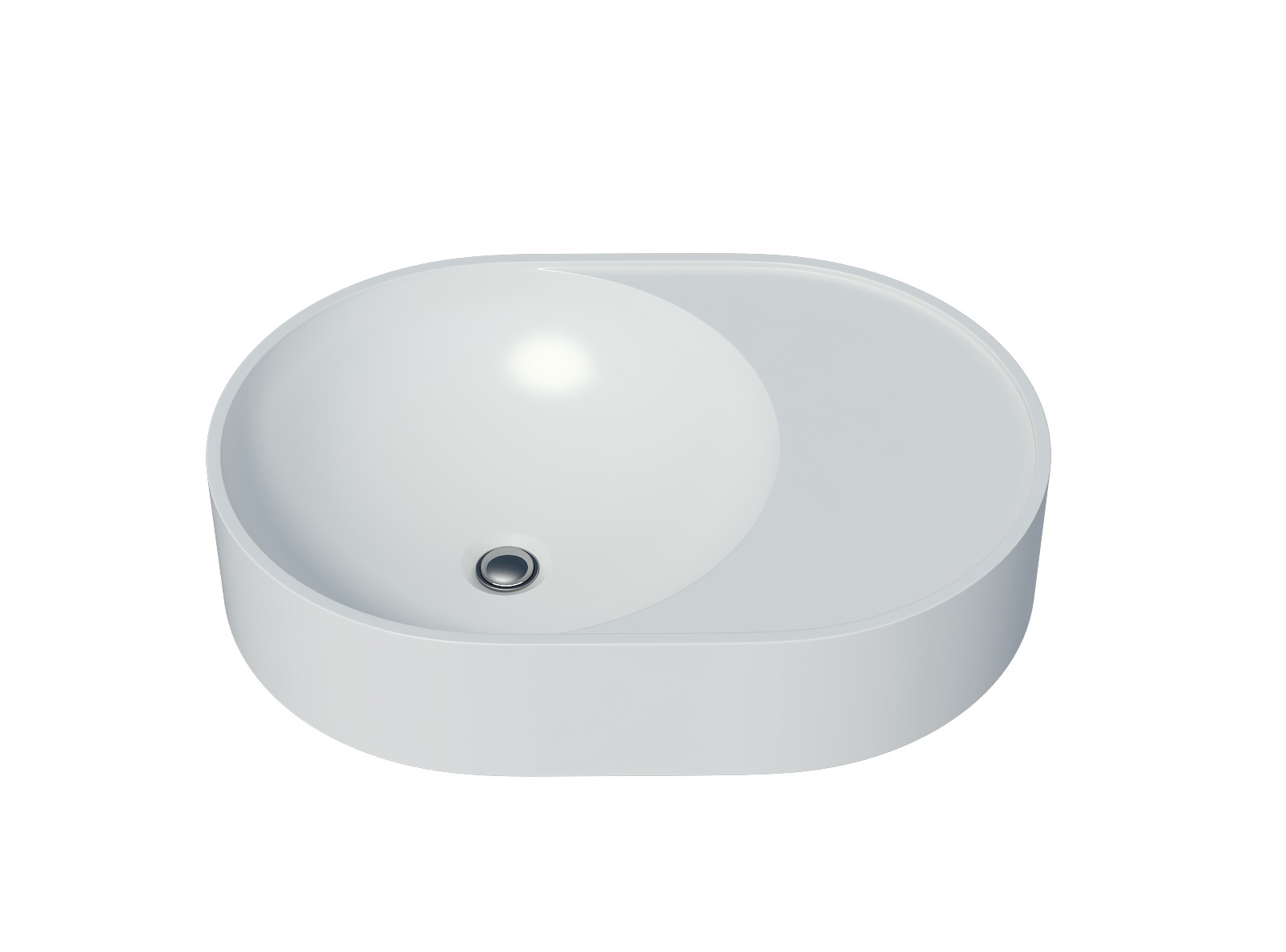 Изображение товара Раковина накладная Madera Luna 50см цвет белый