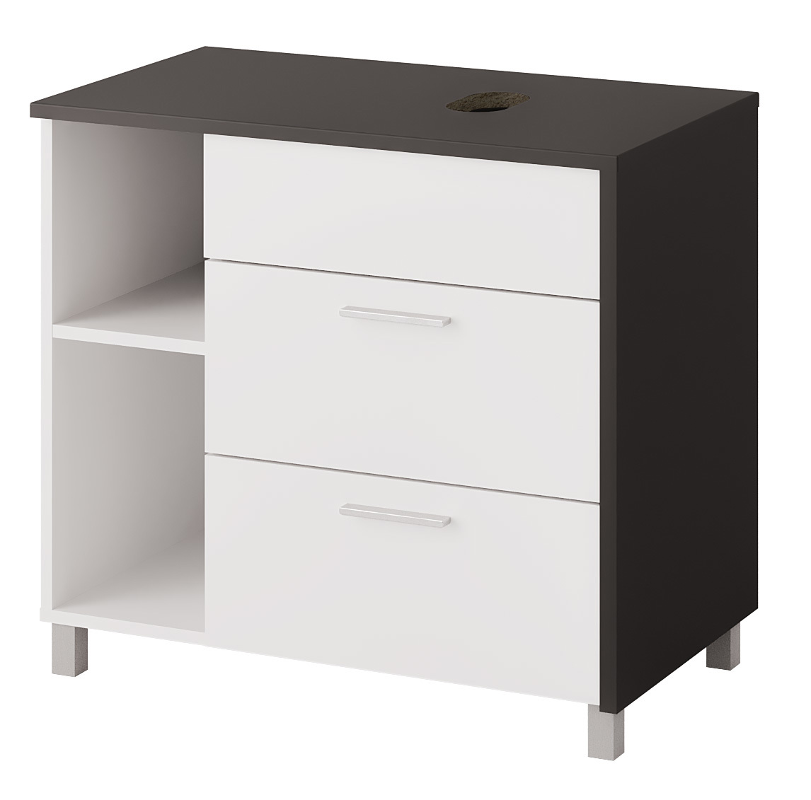 Изображение товара Тумба под раковину напольная Lazurit 8012 802см цвет белый