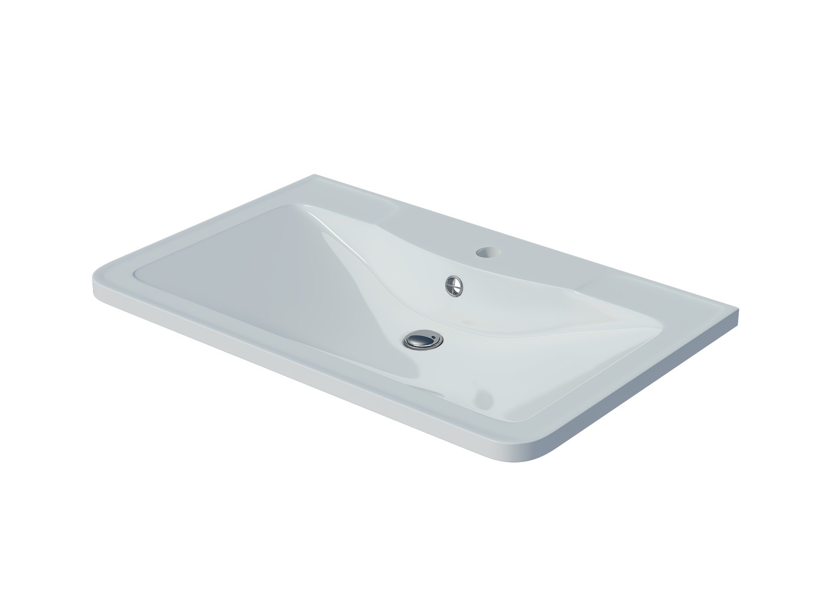 Изображение товара Мебельная раковина Madera Adel 70см белая искусственный камень встраиваемая