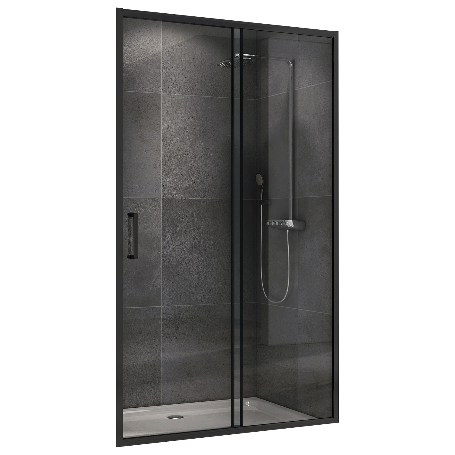 Изображение товара Душевая дверь ABBER Schwarzer Diamant AG30120B5 120см прозрачное стекло